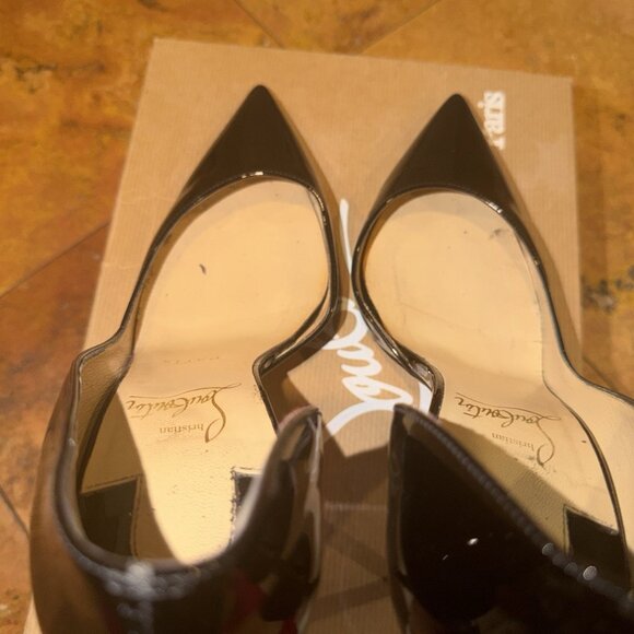 Christian Louboutin Iriza 100 Black Patent Pumps - Picture 7 of 10